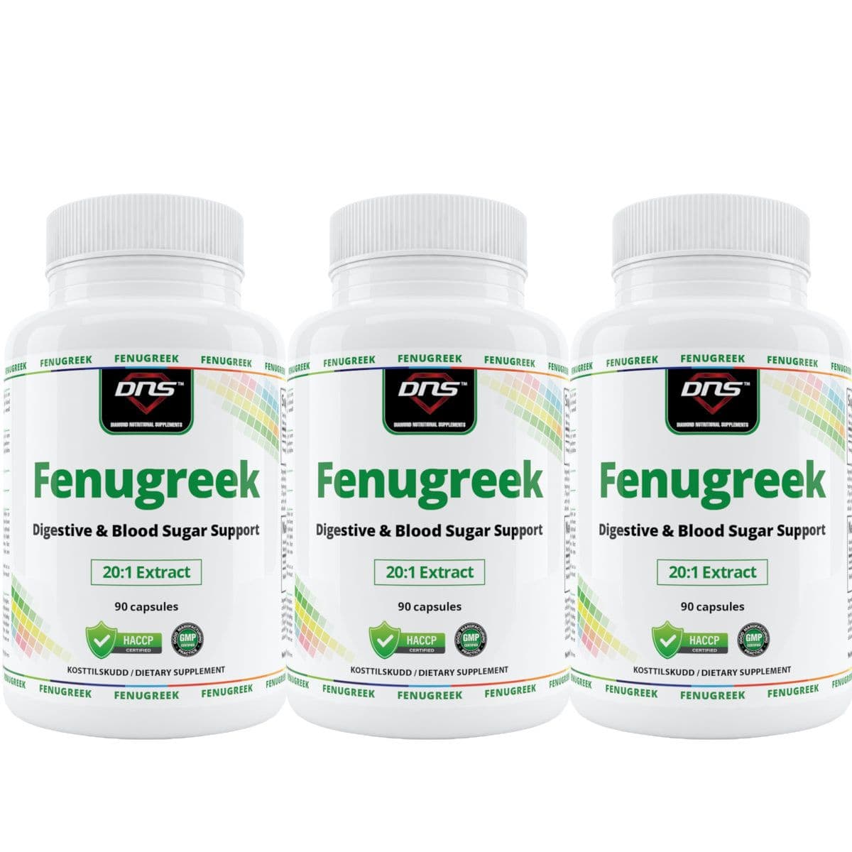 3-pack Fenugreek - Bukkehornkløver ekstrakt - 3 x 90 kapsler
