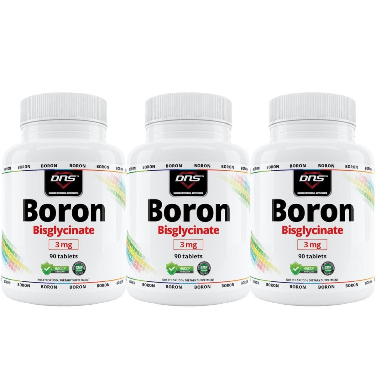 3-pack Boron Bisglycinate - 3 mg - 3 x 90 tabletter