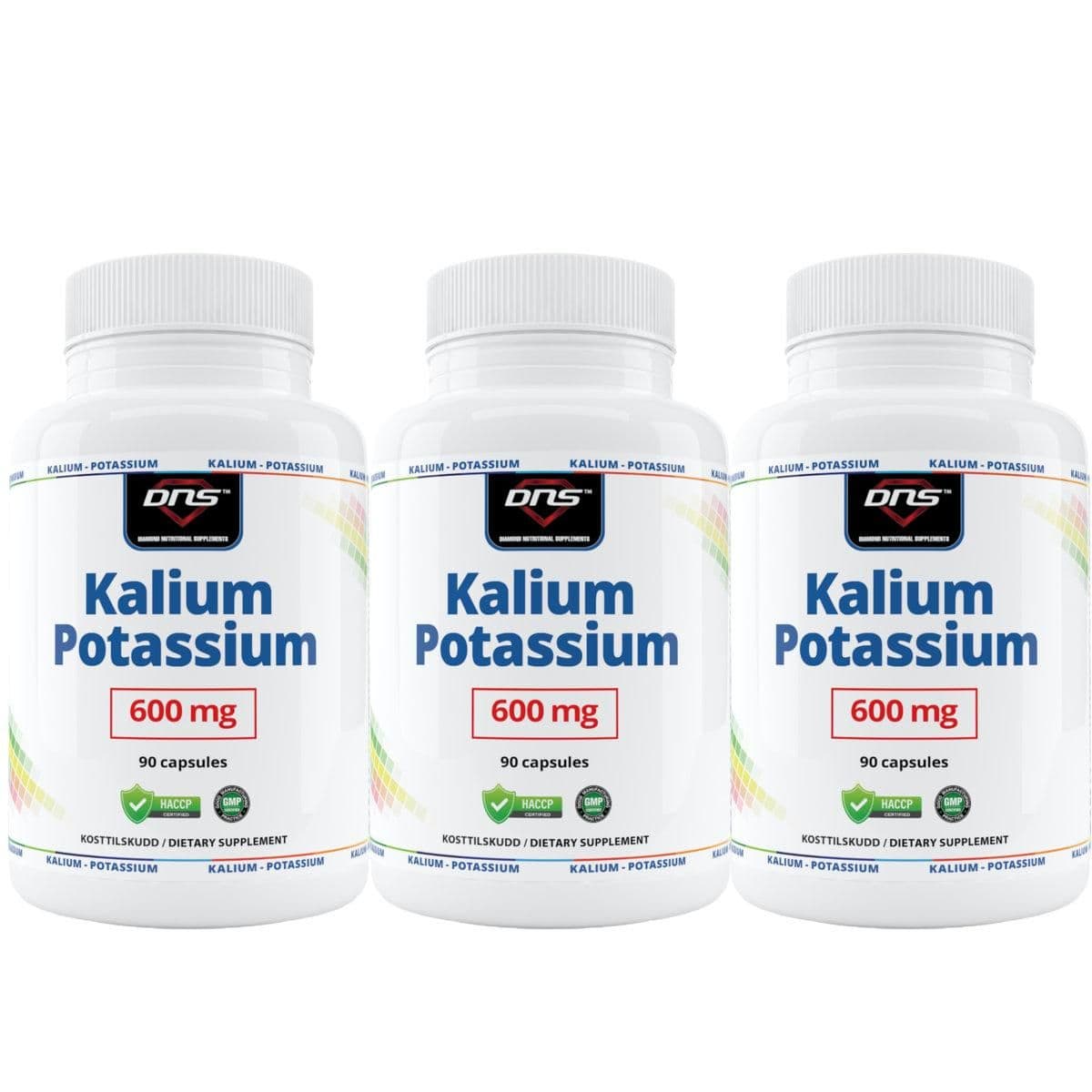 3-pack Kalium - Potassium - 3 x 90 kapsler