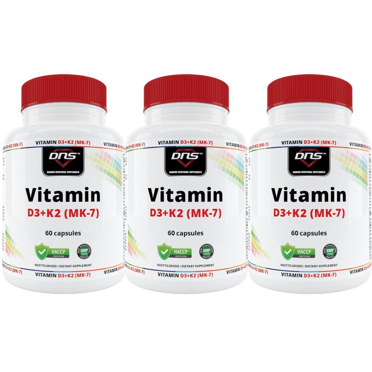 3-pack Vitamin D3 + K2 (MK-7) - 3 x 60 caps
