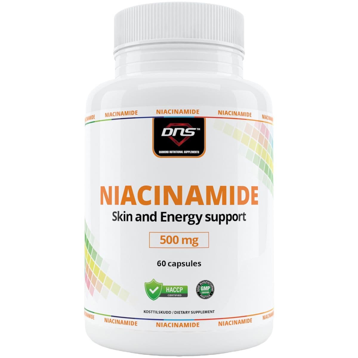 Niacinamide (Vitamin B3) - 500 mg - 60 kapsler
