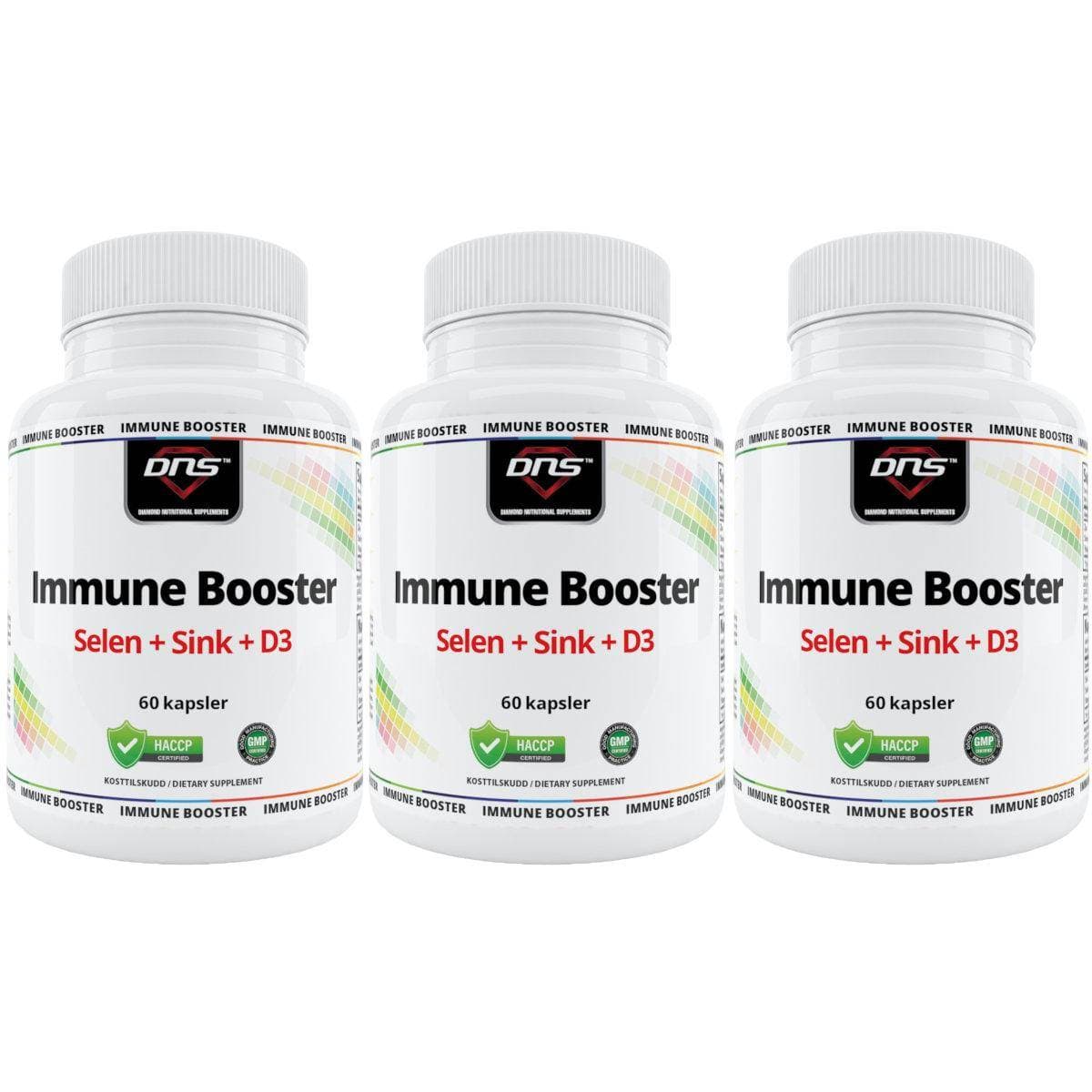 3-Pack Immune Booster - Selen + Sink + D3 Vitamin - 3 x 60 caps