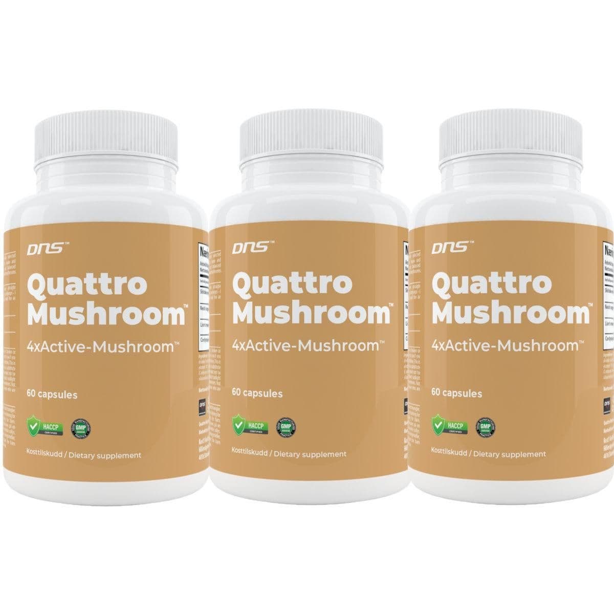 3-pack Quattro Mushroom ™ 1600 mg - 3 x 60 kapsler