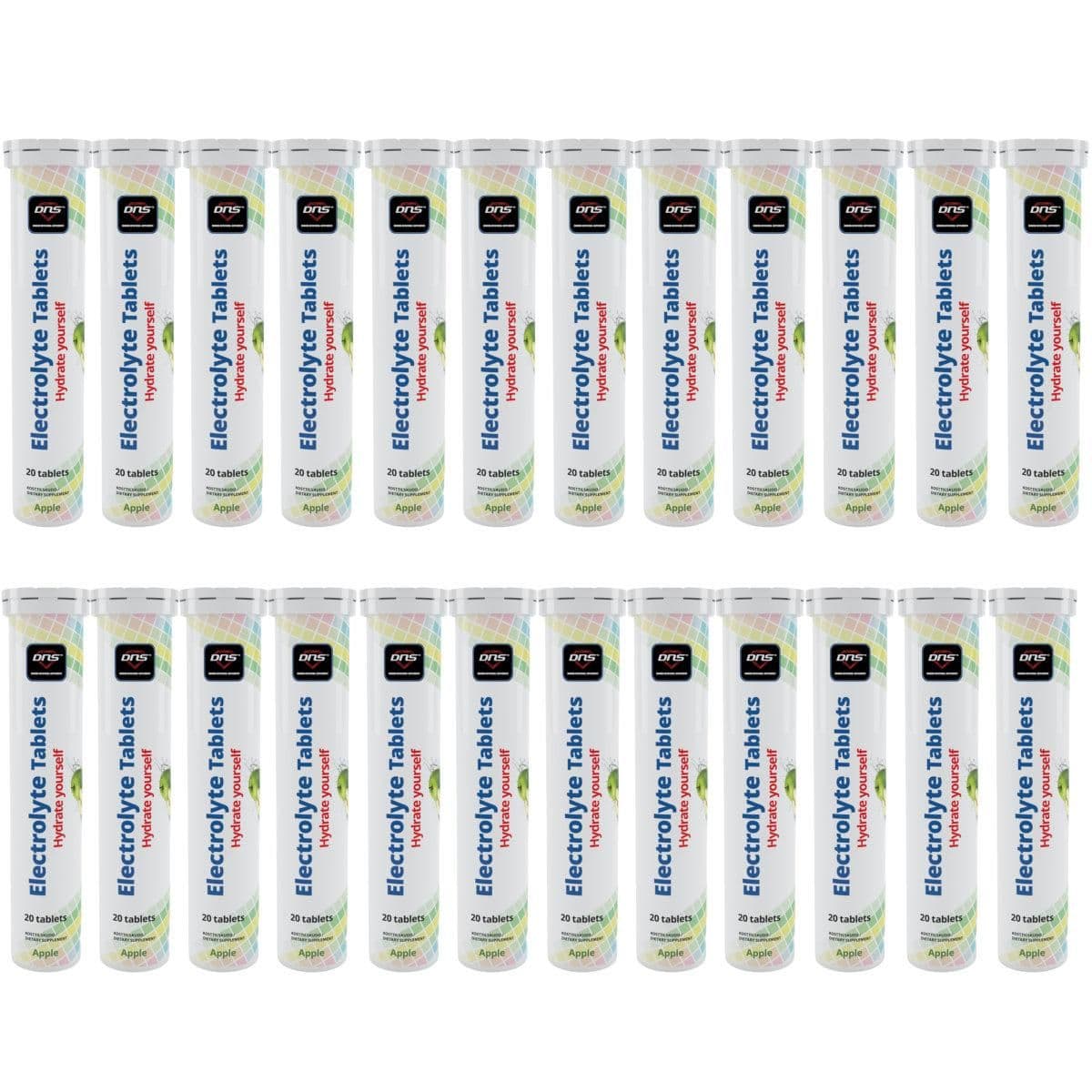 24-pack Electrolyte - Hydrate Yourself - 24 x 20 Brusetabletter - Apple