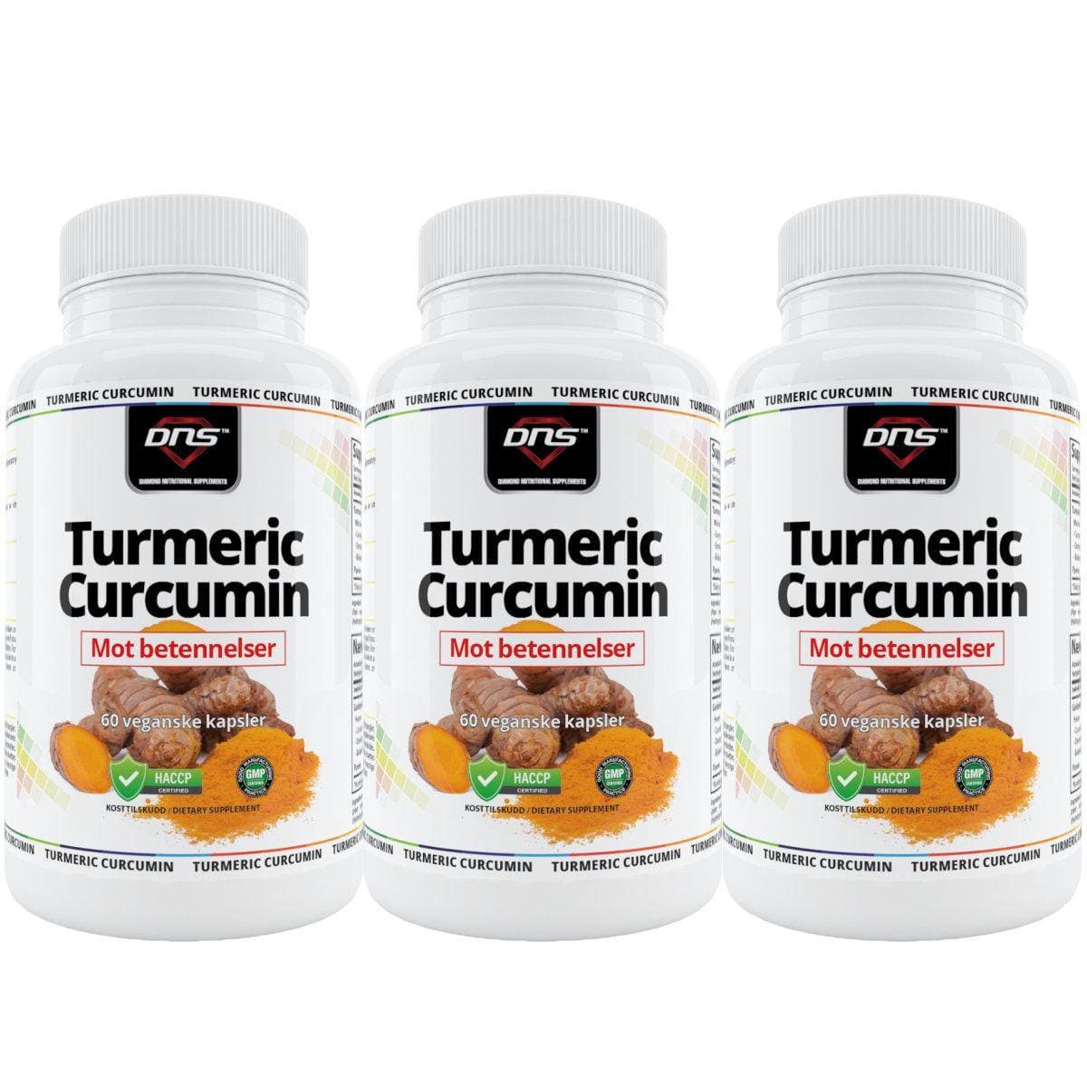 3-Pack Gurkemeie Turmeric - Curcumin - 3 x 60 kapsler