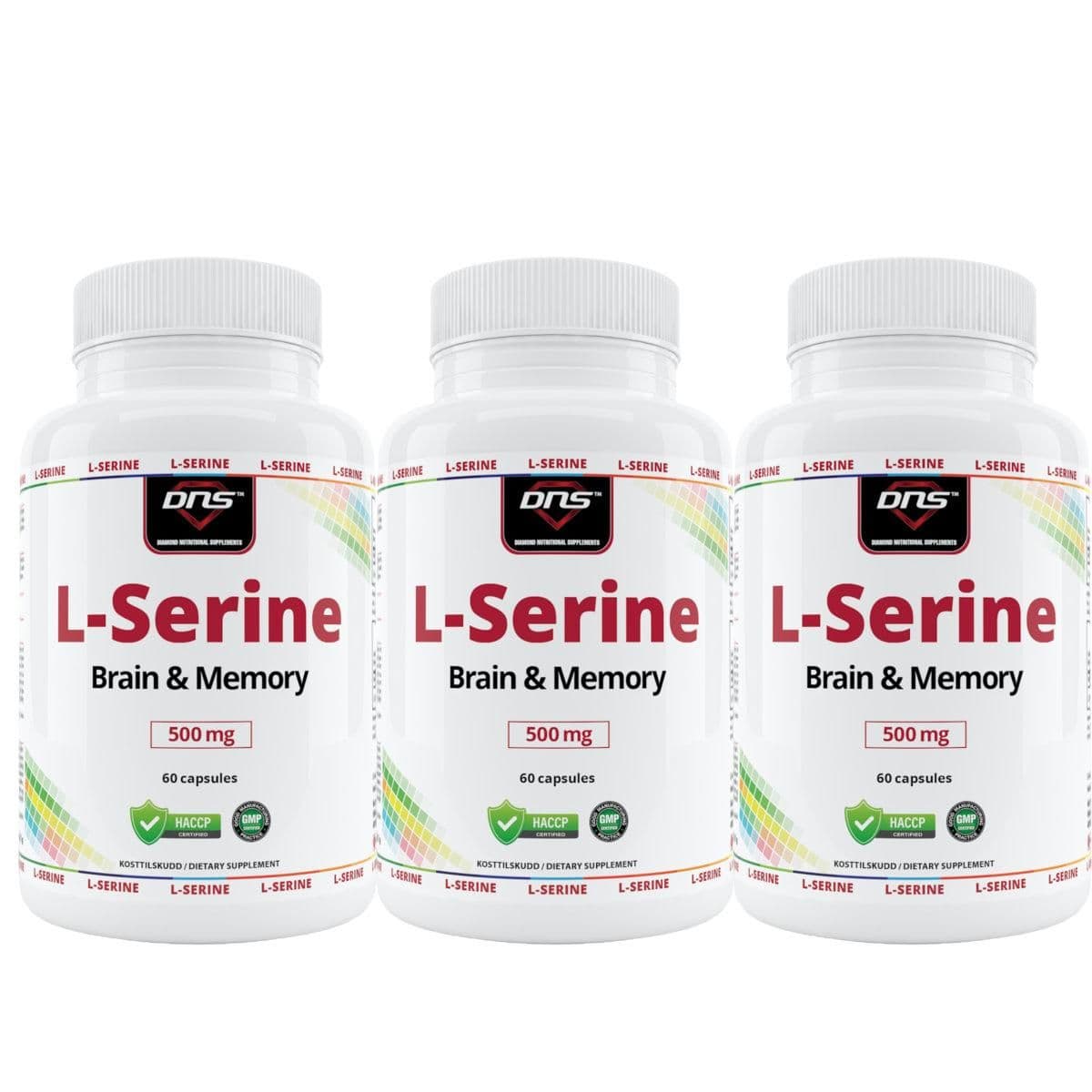 3-pack L-Serine - 3 x 60 kapsler