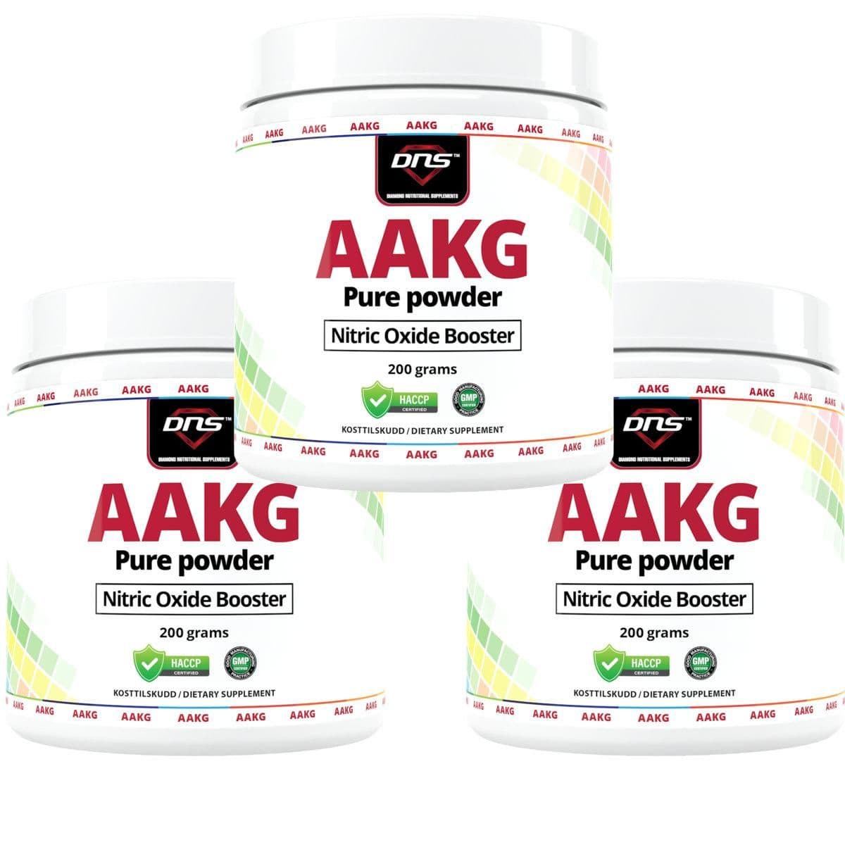 3-pack AAKG Pure Powder - 3 x 200 gram