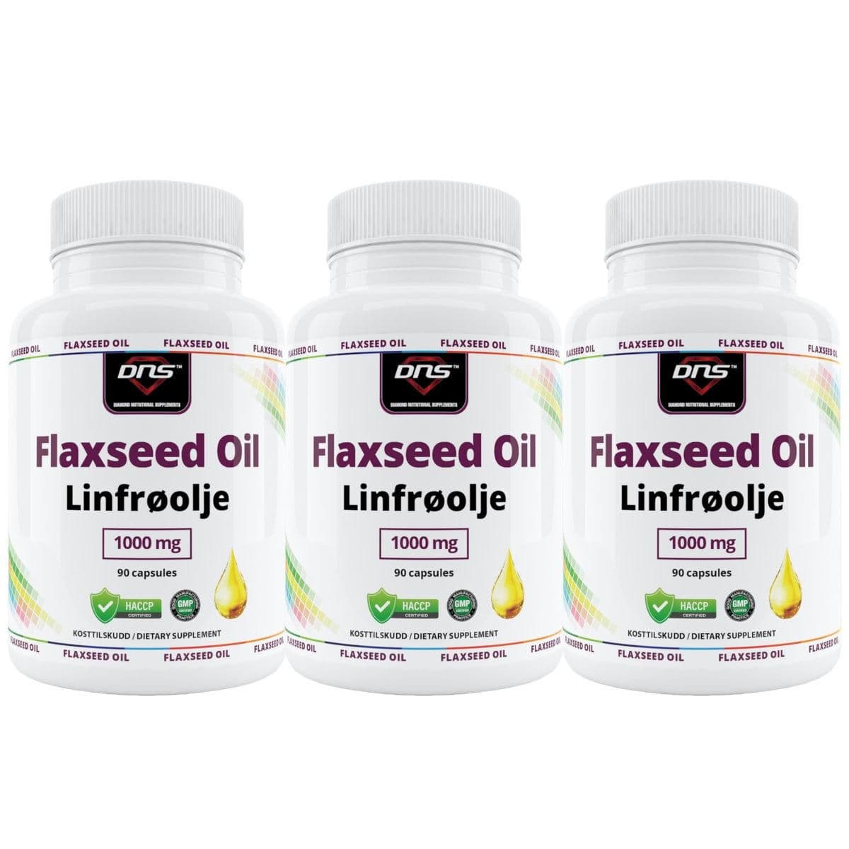3-pack Flaxseed Oil (Linfrøolje) - 3 x 90 kapsler