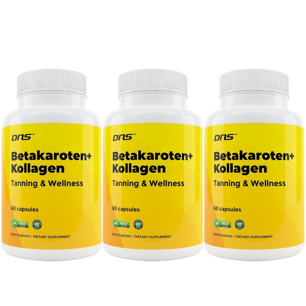 3-pack Betakaroten + Collagen + Vitamin C - 3 x 60 kapsler