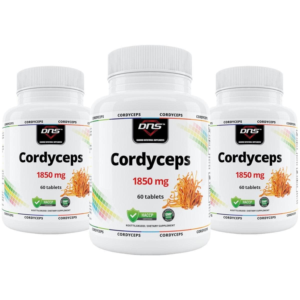 3-pack Cordyceps Mushroom Fungus - 3 x 60 tabletter