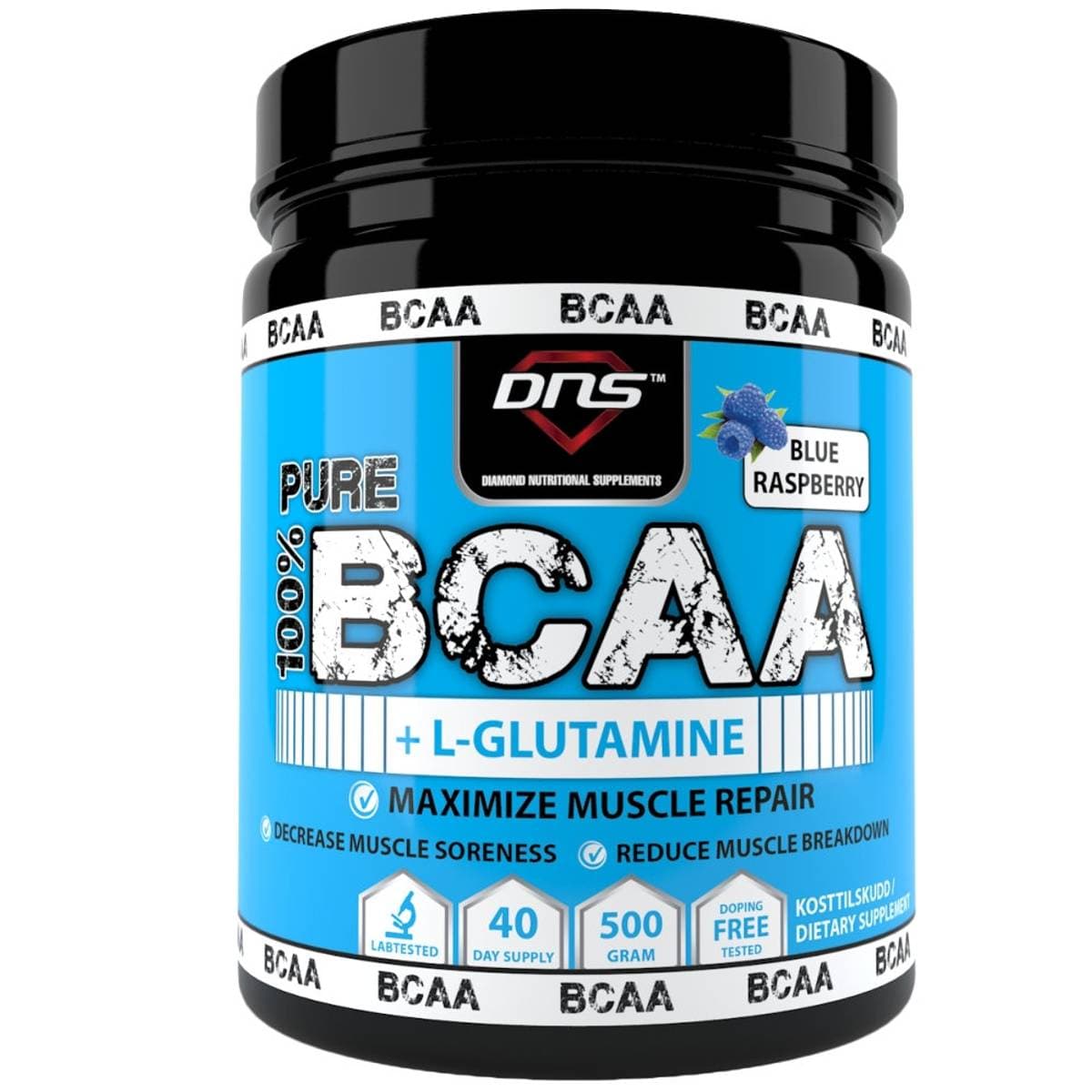 BCAA + L-Glutamin 500 gram Blue Raspberry