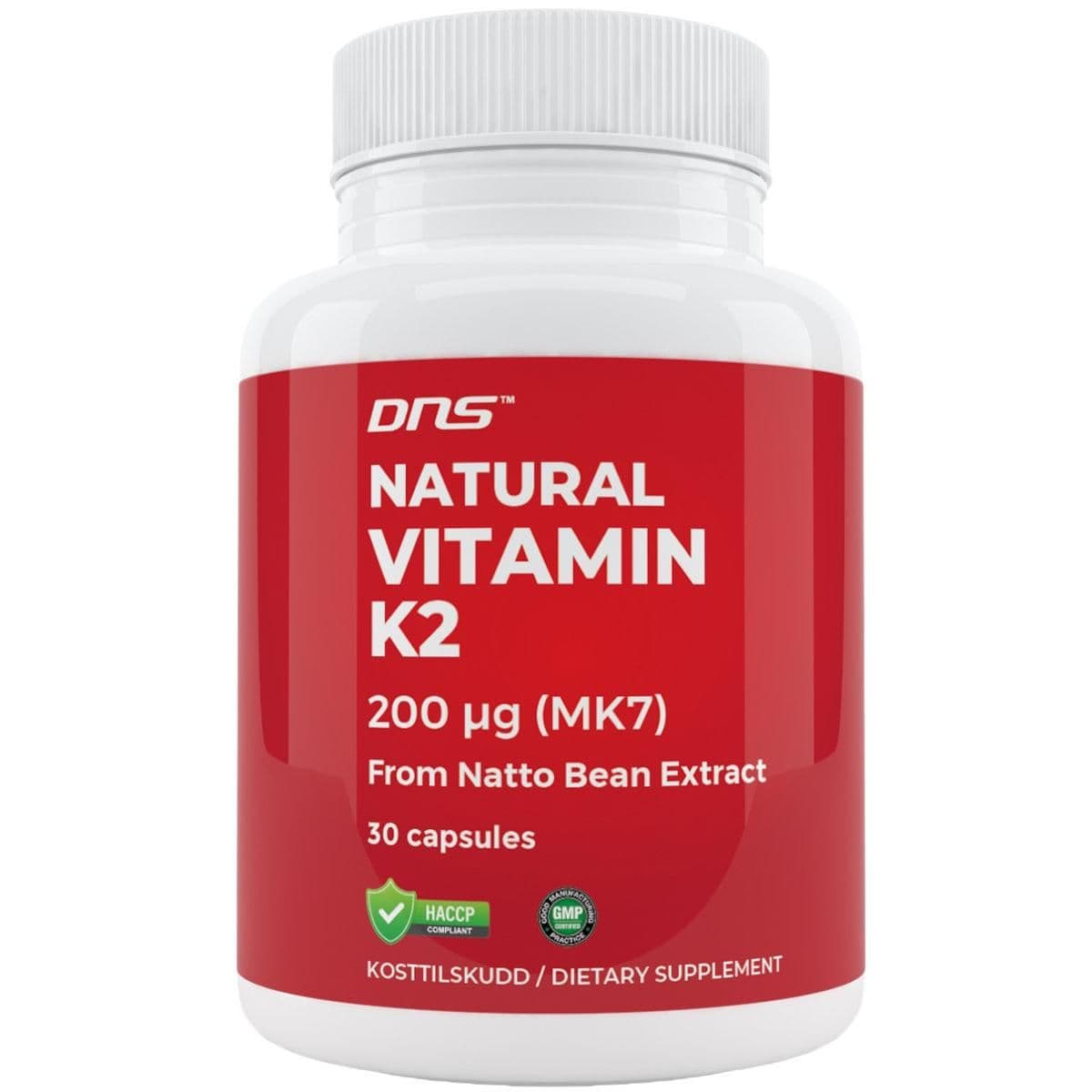 Natural Vitamin K2 fra Natto (MK7) - 30 kapsler