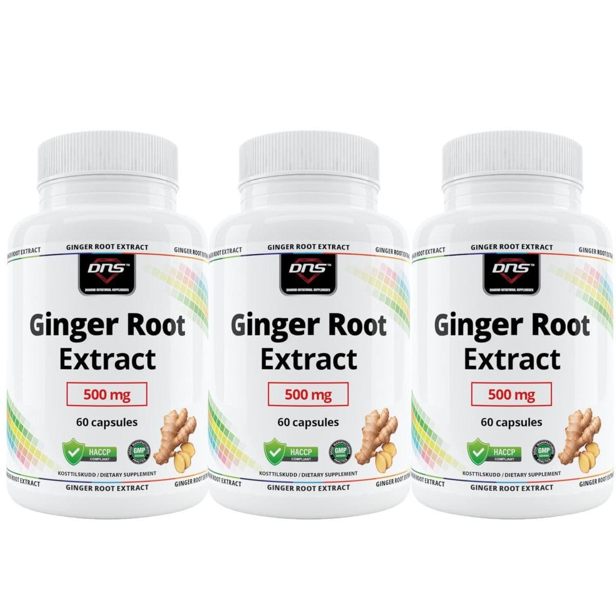 3-pack Ginger Root Extract - Ingefær - 3 x 60 kapsler