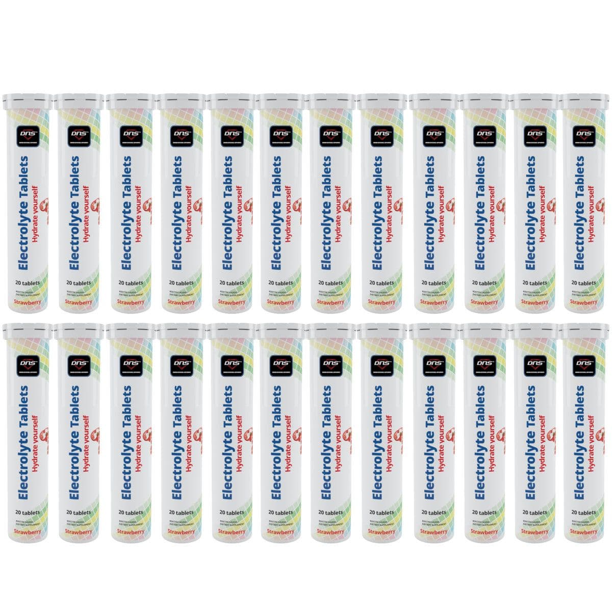 24-pack Electrolyte - Hydrate Yourself - 24 x 20 Brusetabletter - Strawberry