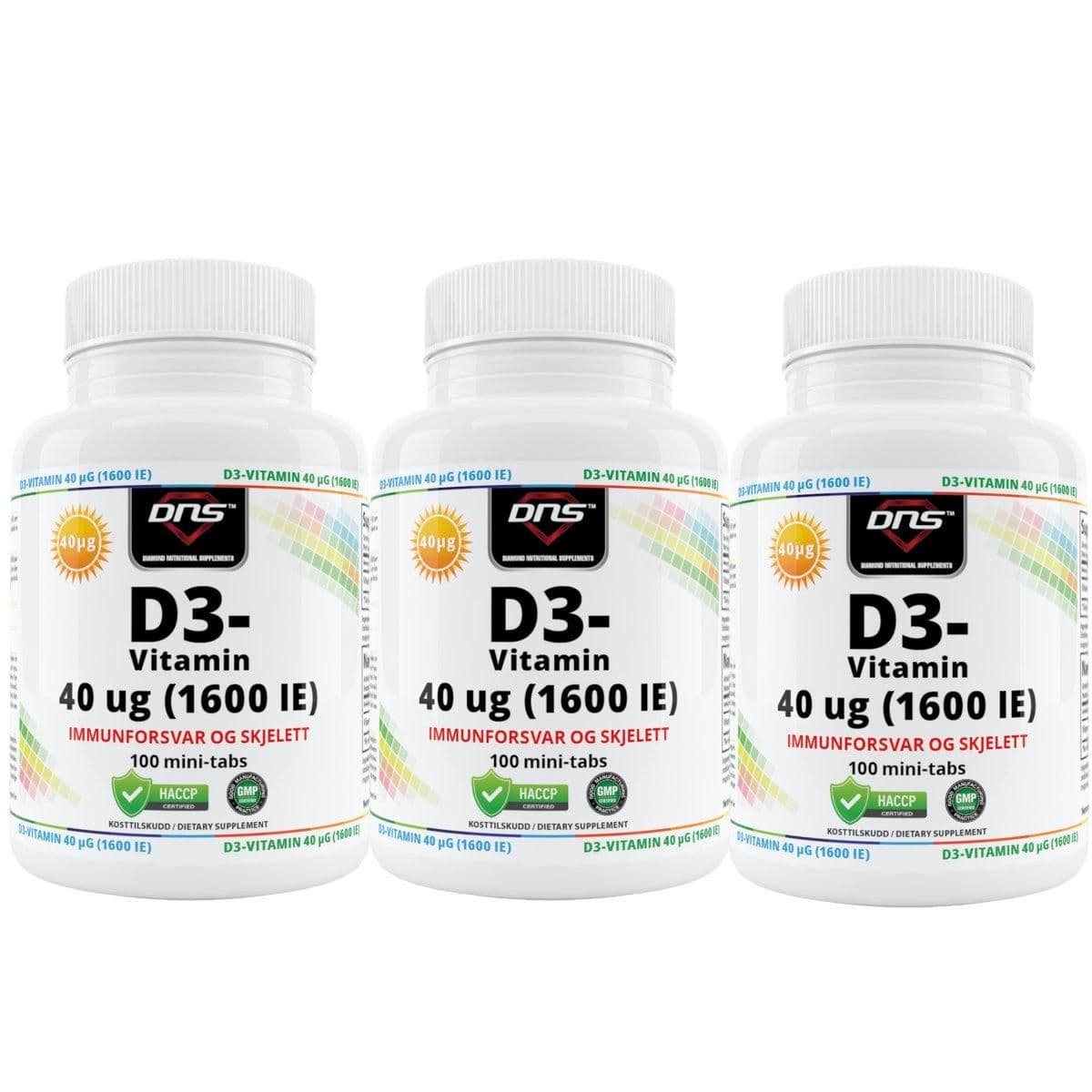 3-pack D3-Vitamin 40µg - 3 x 100 tabs