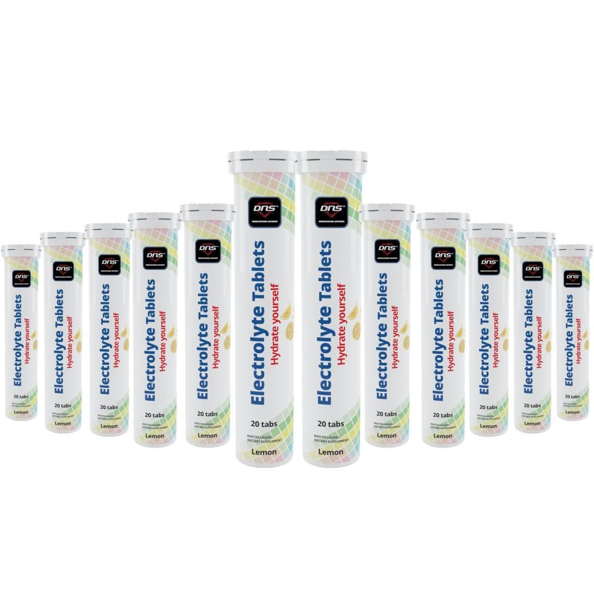 12-pack Electrolyte - Hydrate Yourself - 12 x 20 Brusetabletter - Lemon