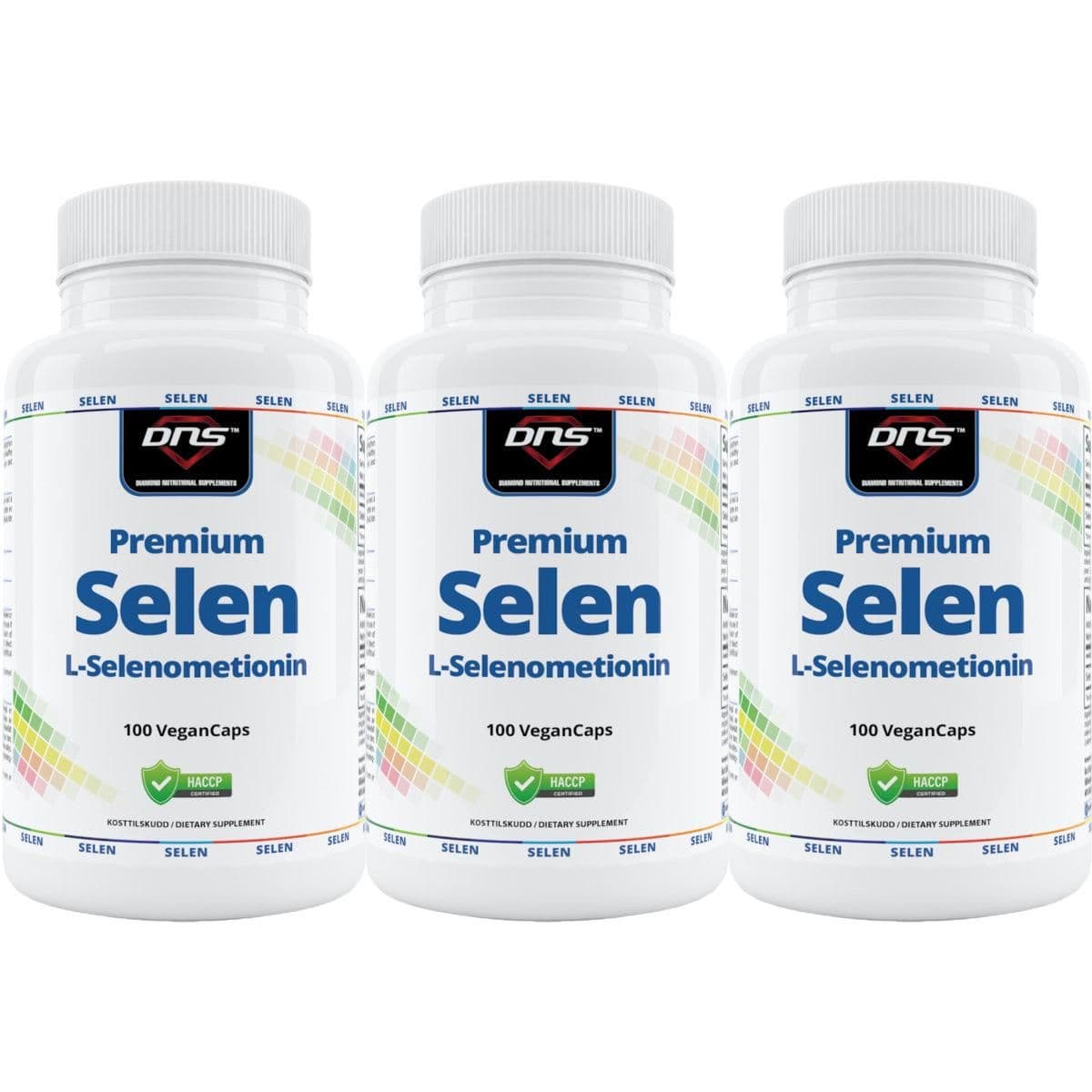 3-pack Premium Selen - L-Selenmetionin - 3 x 100 kapsler