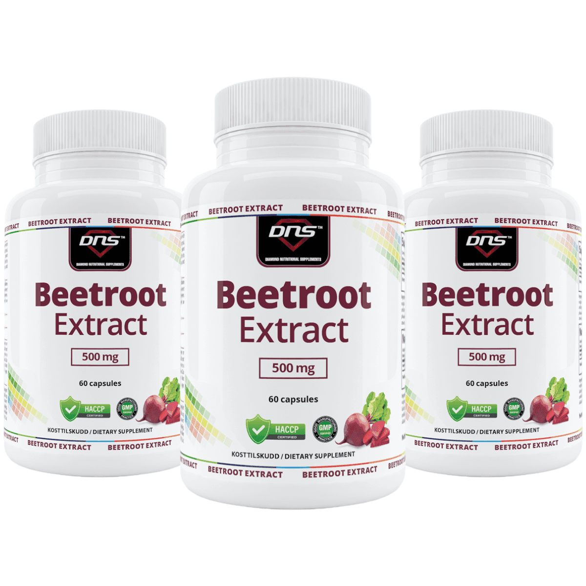3-pack Beetroot Rødbete Extract - 3 x 60 kapsler