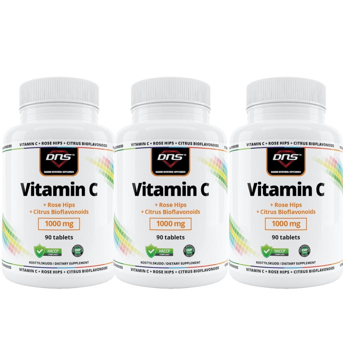 3-pack Vitamin C + Rose hips - 3 x 90 tabletter
