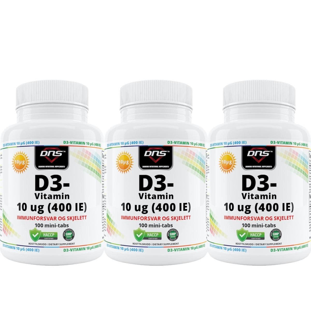 3-pack D3-Vitamin 10µg - 3 x 100 tabs