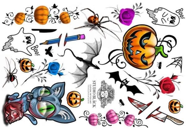 Halloween Tattoos by Studio Bläck