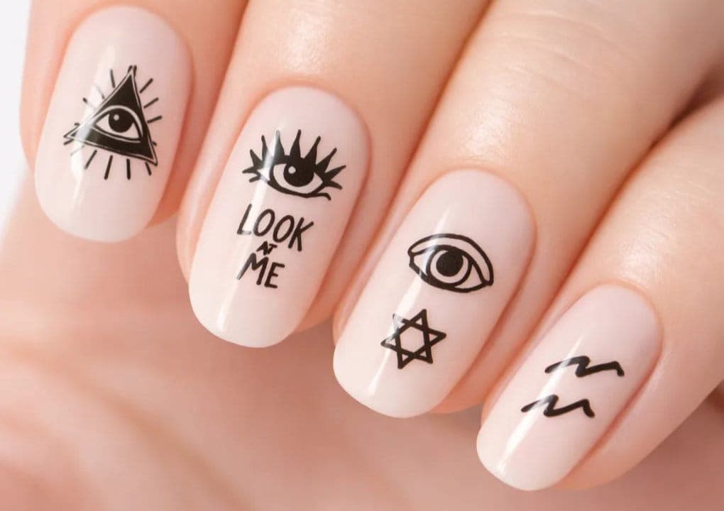 Black Eye Nail Stickers