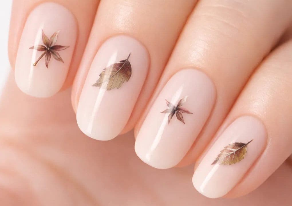 Colour-Changing Leaf Nail Stickers