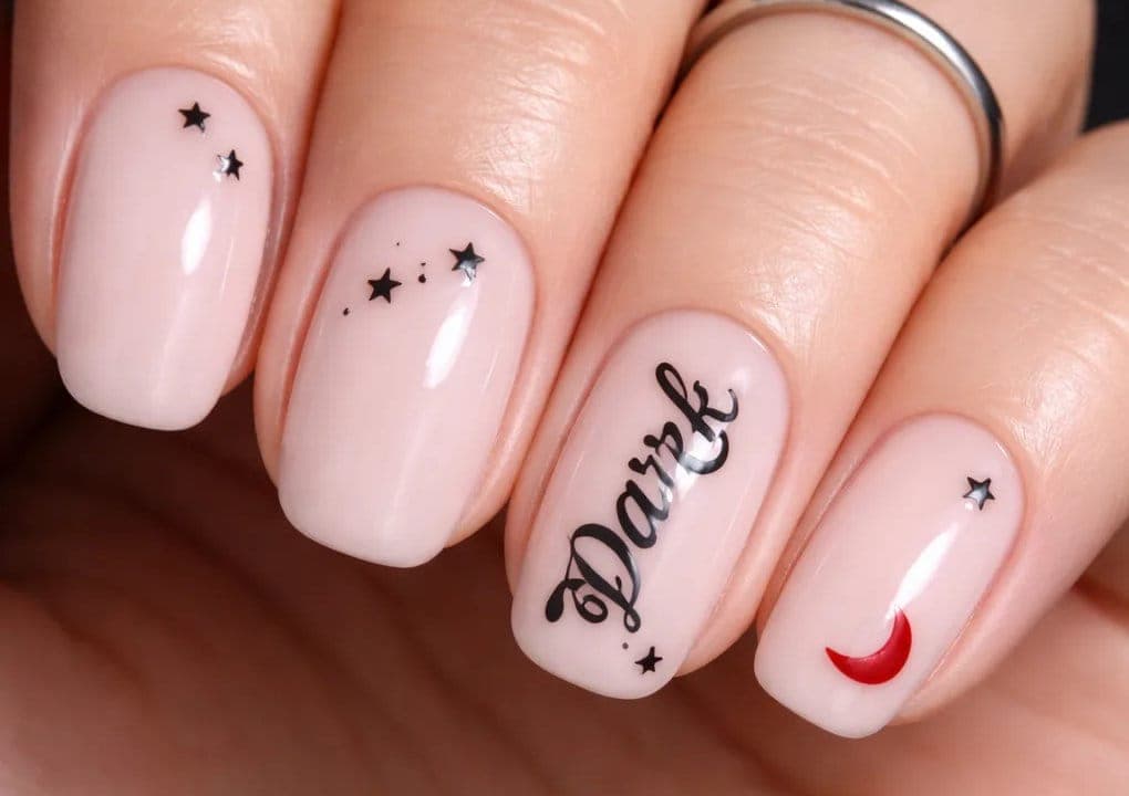Dark Rock Nail Stickers