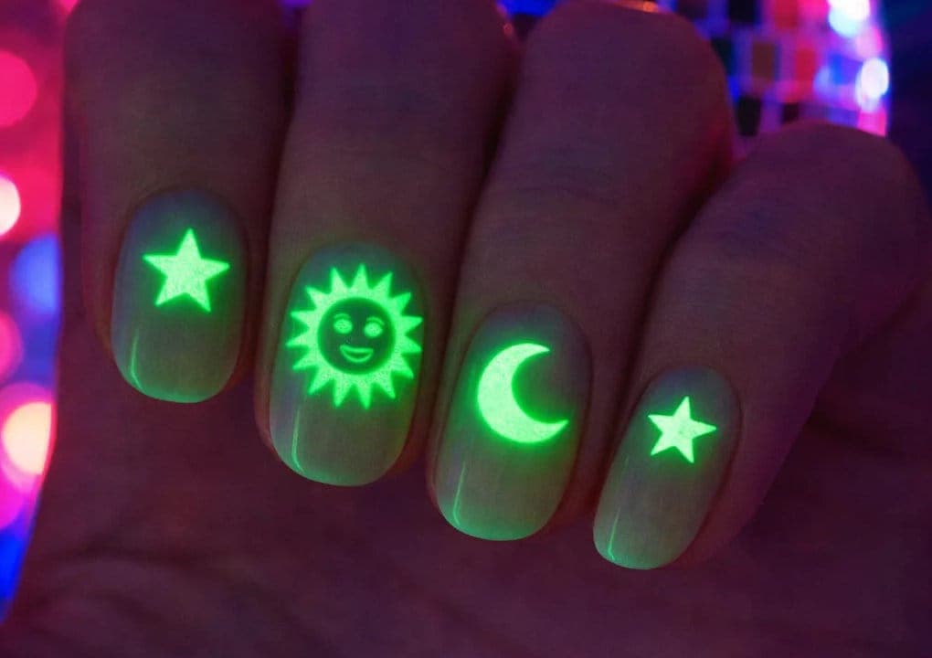 Glow in the Dark Celestial Nail Stickers