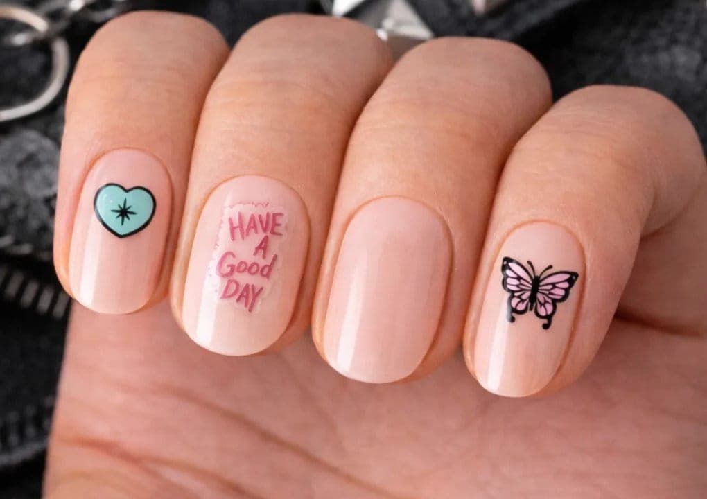 Pastel Rock Nail Stickers