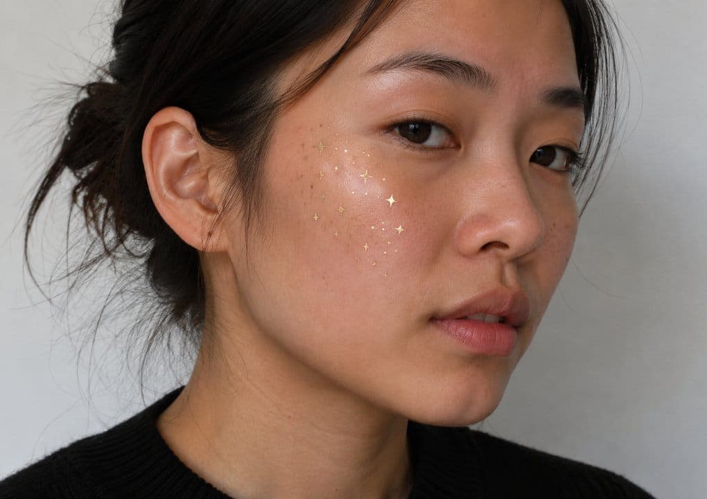 Silver Star Face Tattoos