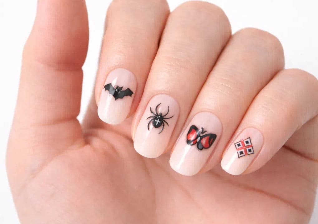 Tattoo Style Skull & Symbol Nail Stickers