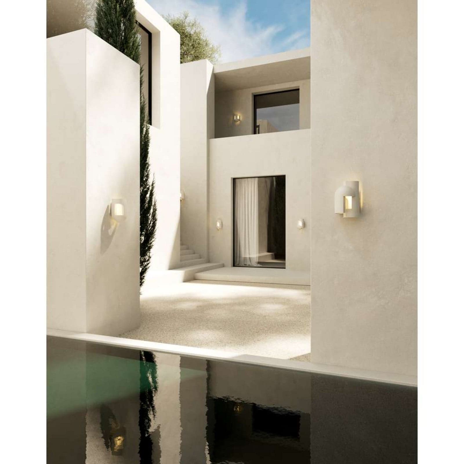Soul Story 3 Utendørs Vegglampe White/Concrete - DCW - Terrasse - Betong