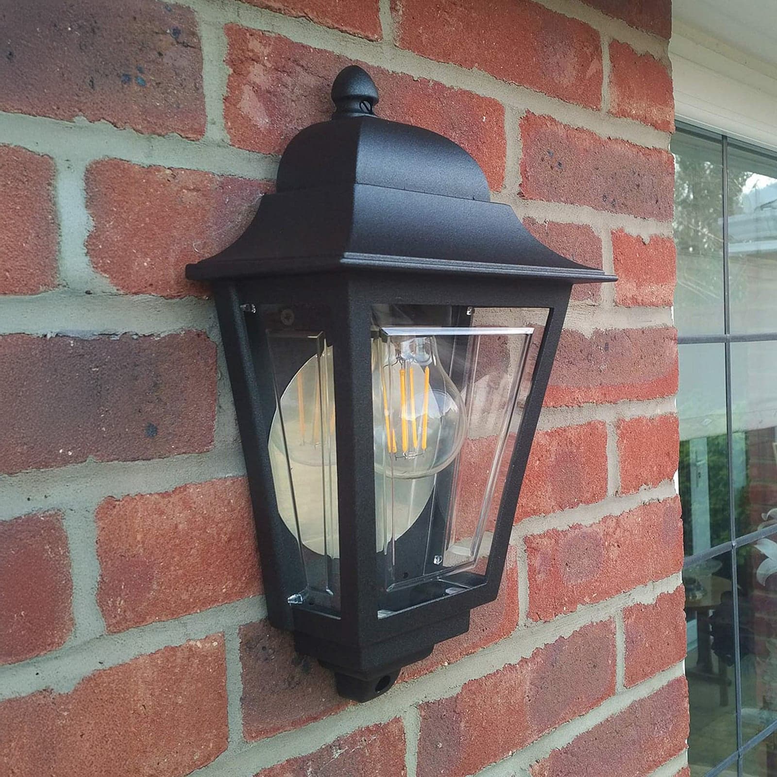 Deco Lane utendørs vegglampe, svart, aluminium, IP44 – Elstead - Terrasse - Maritim - Lykt