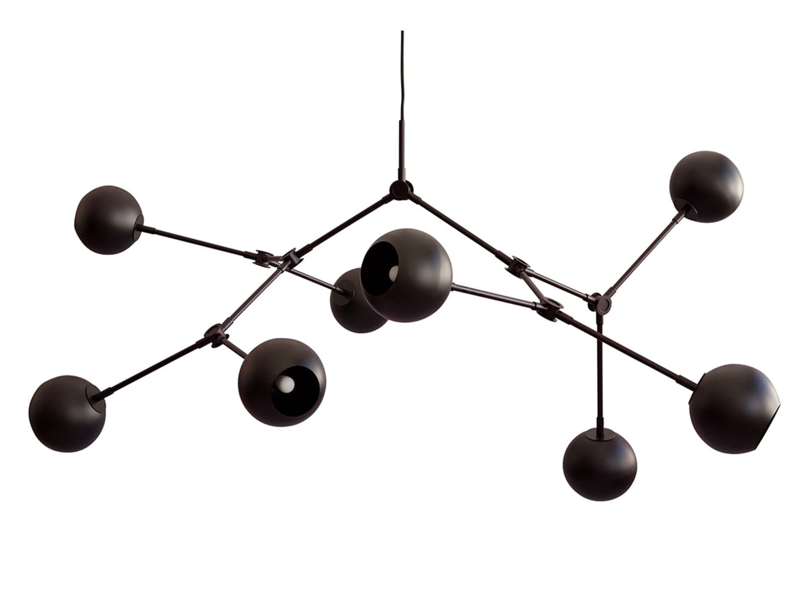 Drop Globe lysekrone Burned Svart - 101 Copenhagen - Stue - Moderne - Metall - Med flere lyskilder