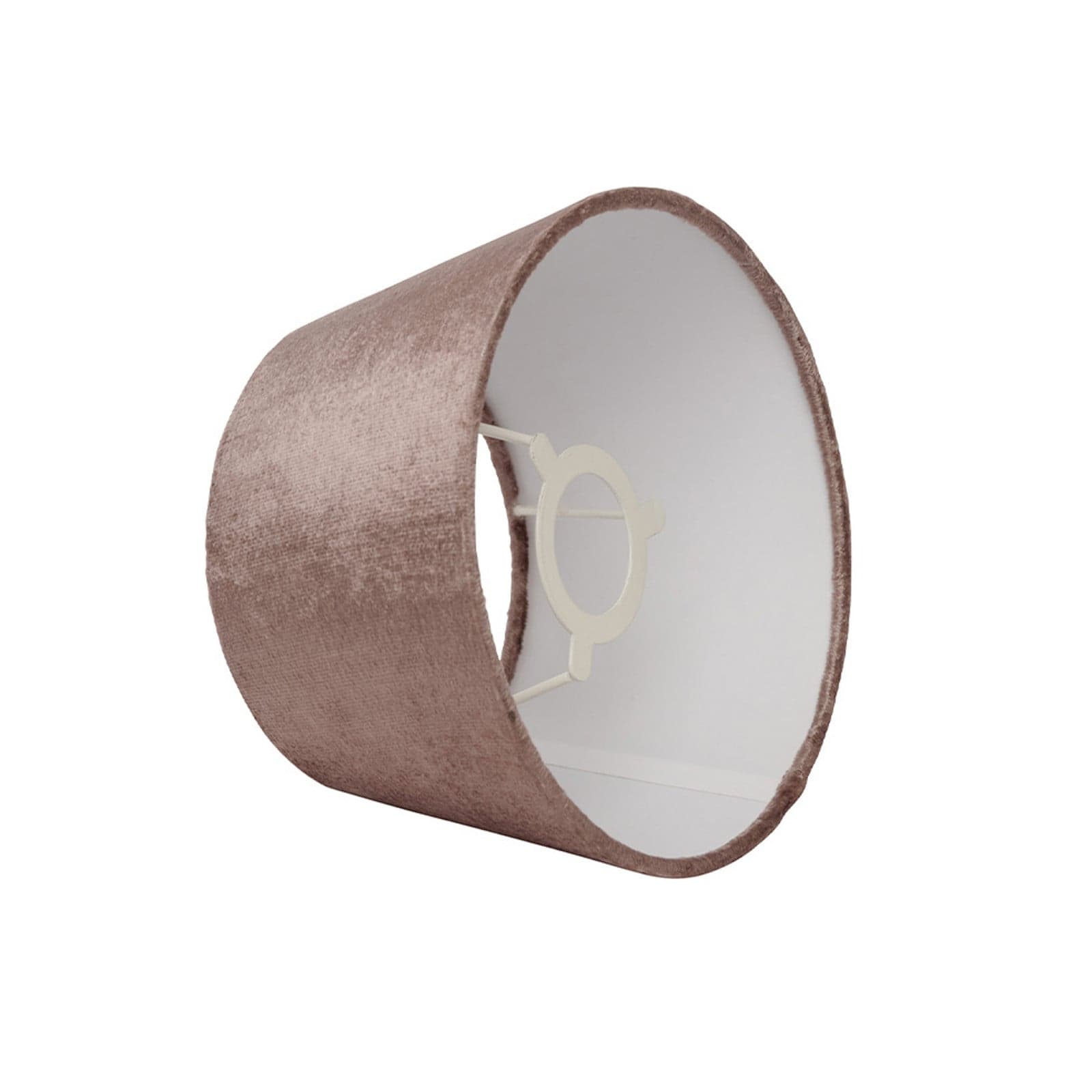 Lola lampeskjerm, brun, Ø 33 cm, fløyel – Watt & Veke - Design - Stoff / Tekstil