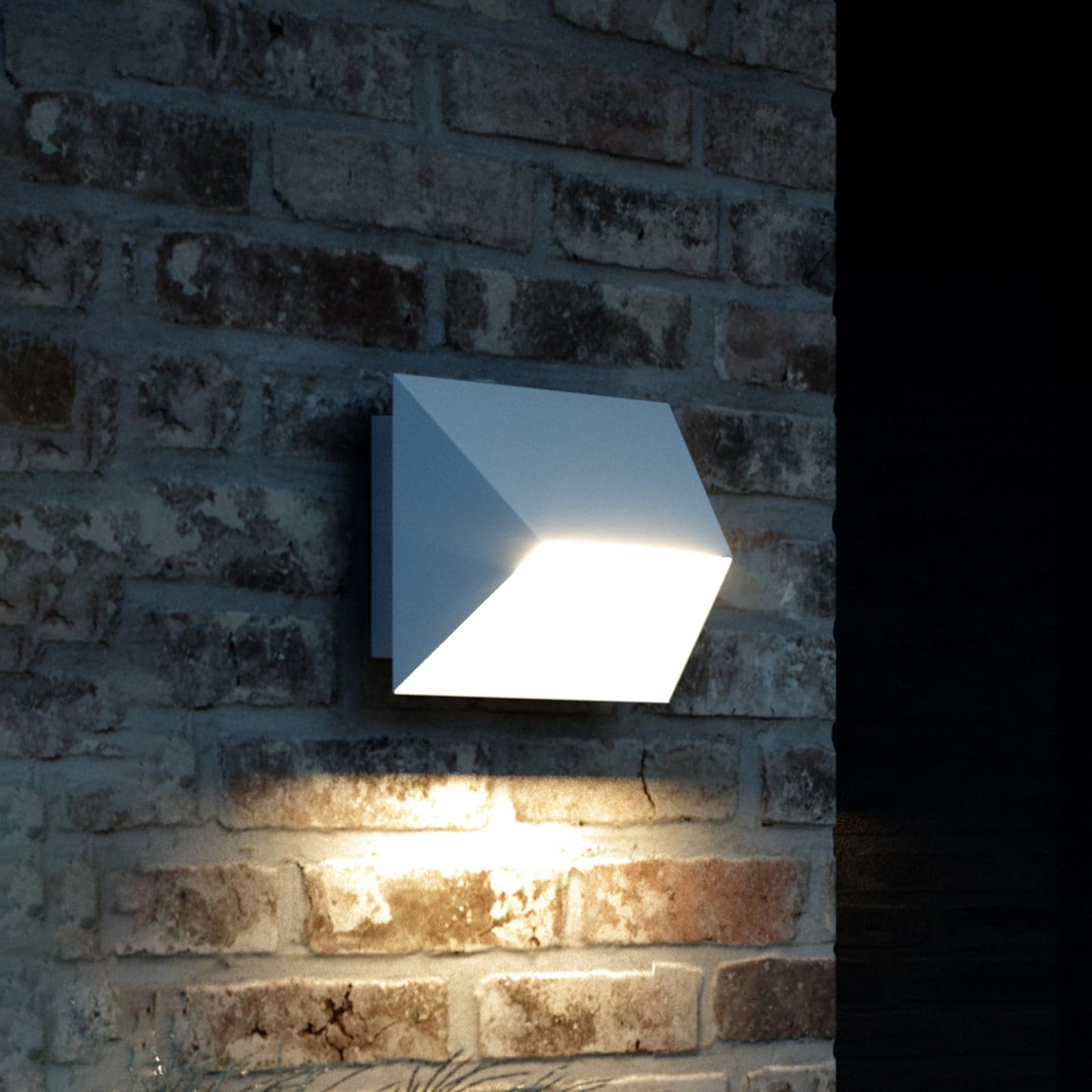 Pontio 27 Utendørs Vegglampe White - Nordlux - Moderne - Metall - Kantet