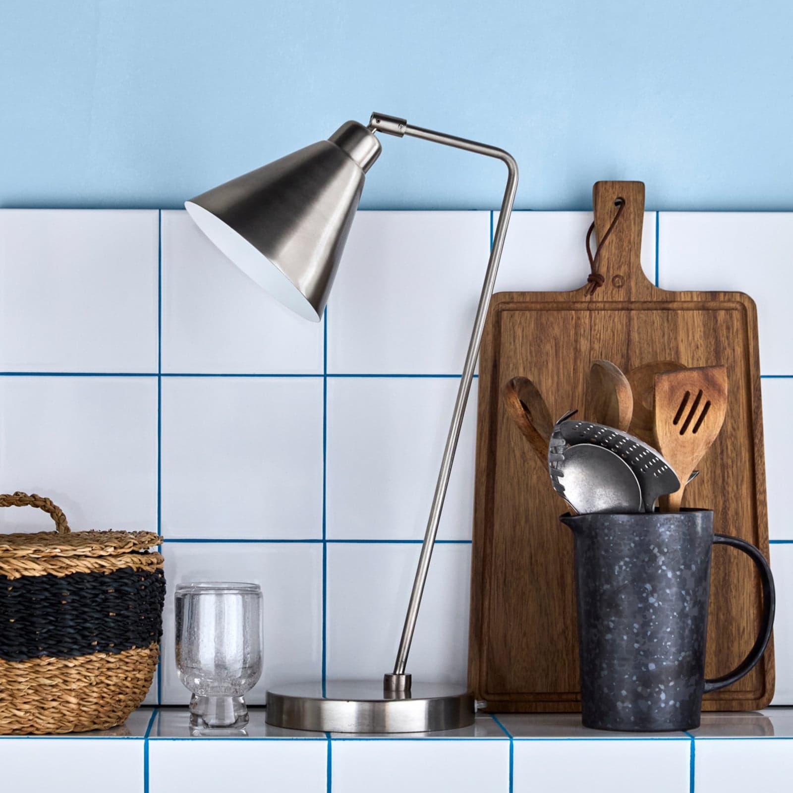 Game bordlampe sølvmetall høyde 54 cm - House Doctor - Stue - Moderne - Med en lyskilde