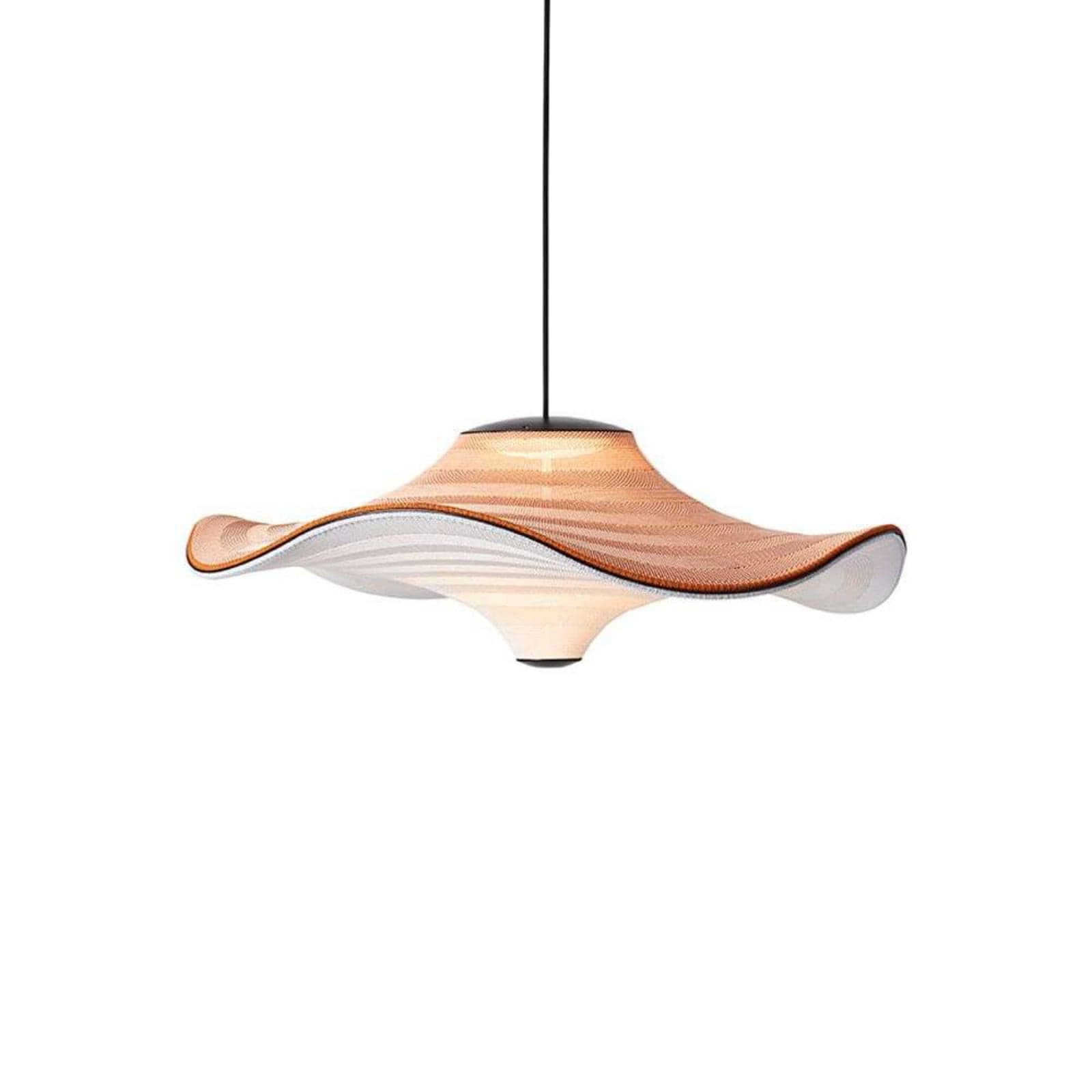 LED-pendellampe Flying Terracotta, Ø 78 cm – håndlaget Made By Hand - Soverom - Stoff / Tekstil