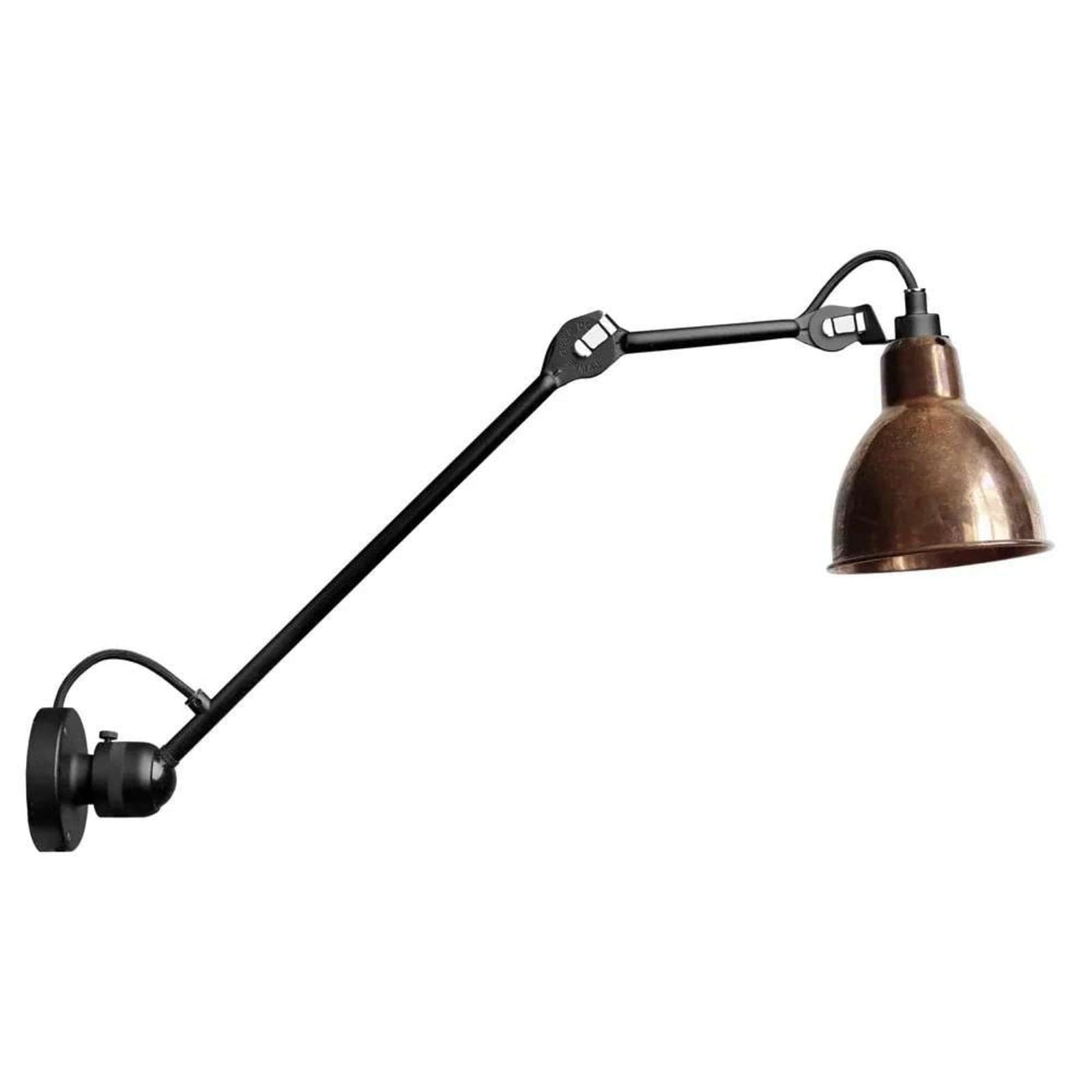 Lampe Gras 304L40 vegglampe, svart/råkobber – DCW - Stue - Design - Metall