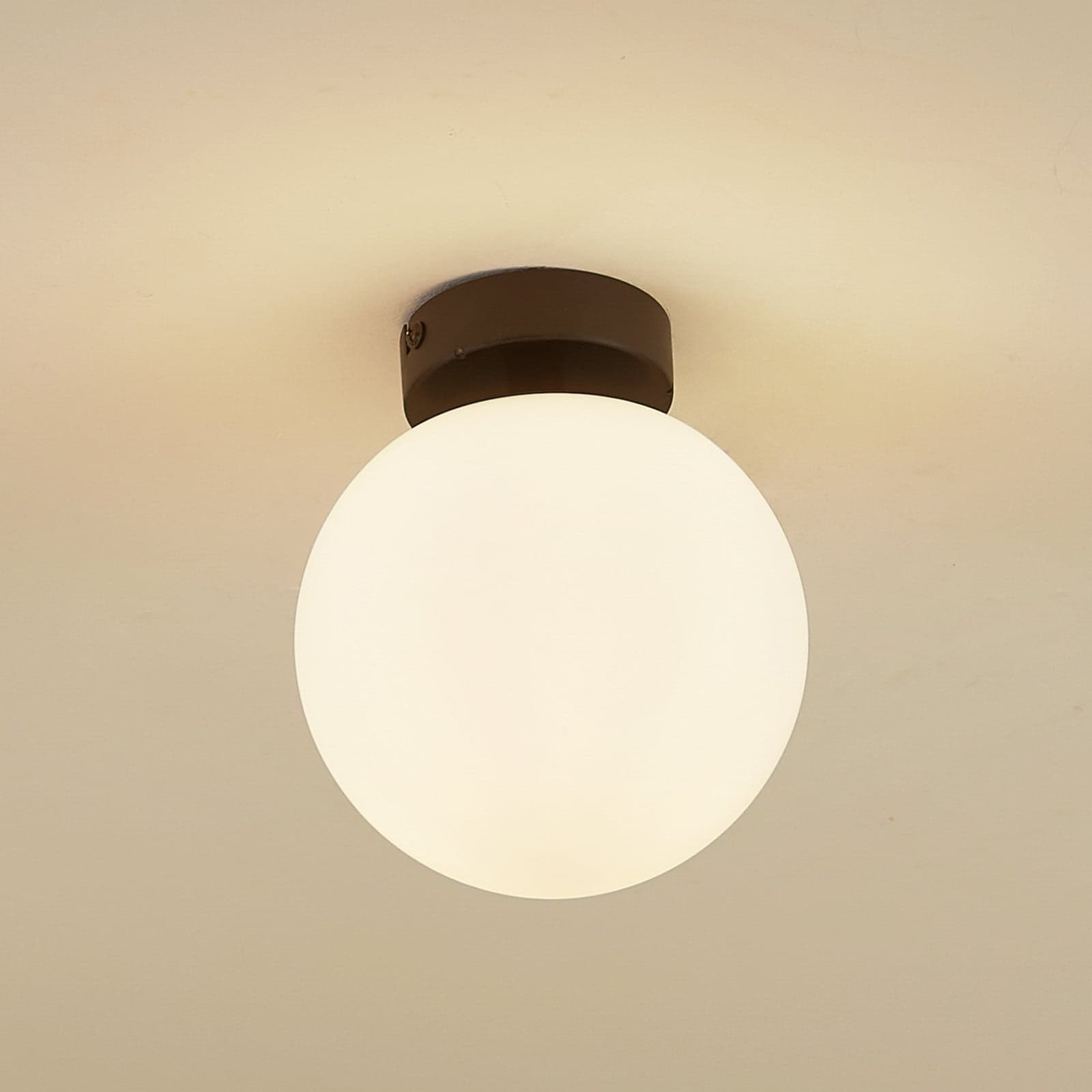 Bidolo Taklampe IP44 Svart - Lucande - Bad - Glass - Kule