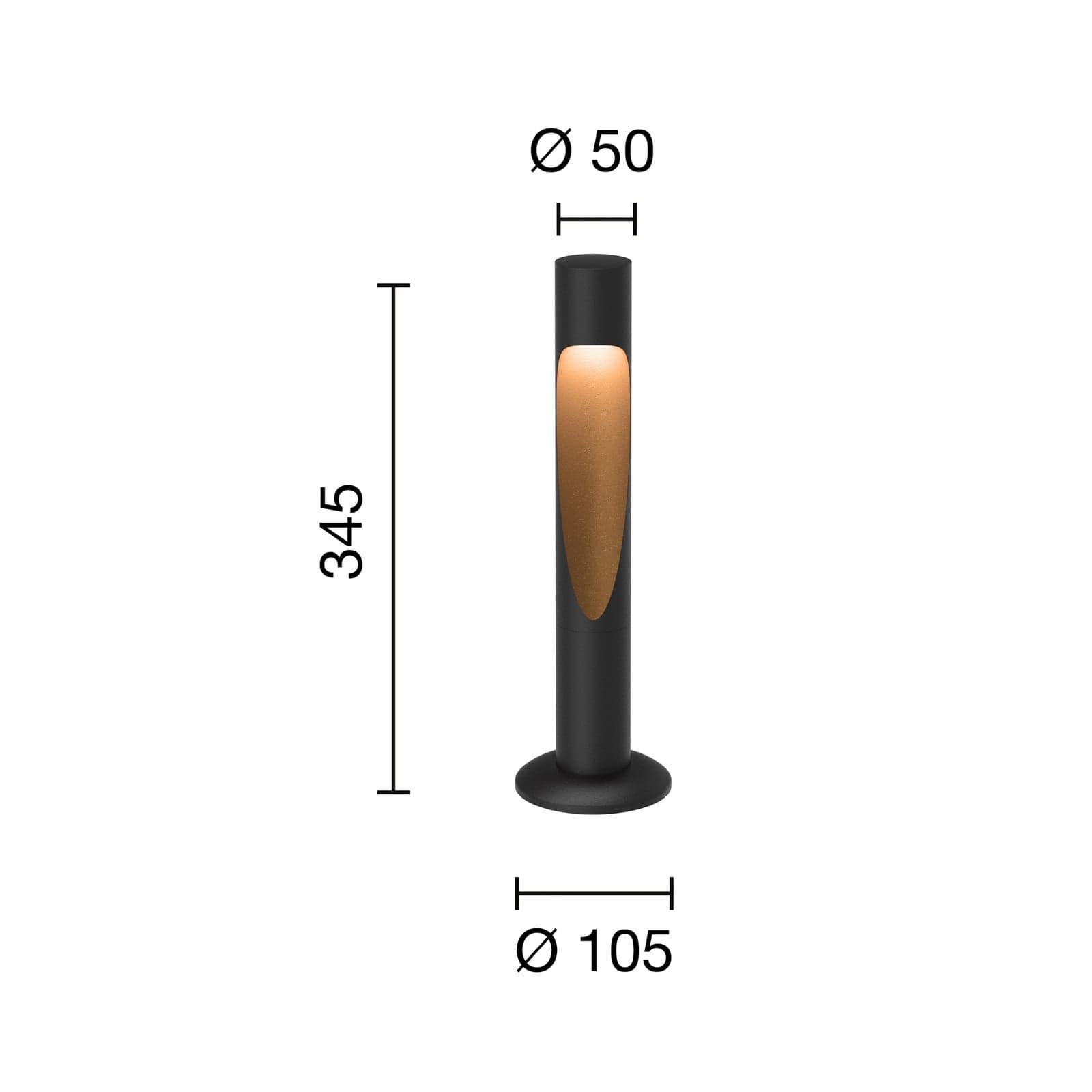 Flindt Garden Hage Lampe Short 2700K w/Base Black - Louis Poulsen - Design - Aluminium - Med en lyskilde