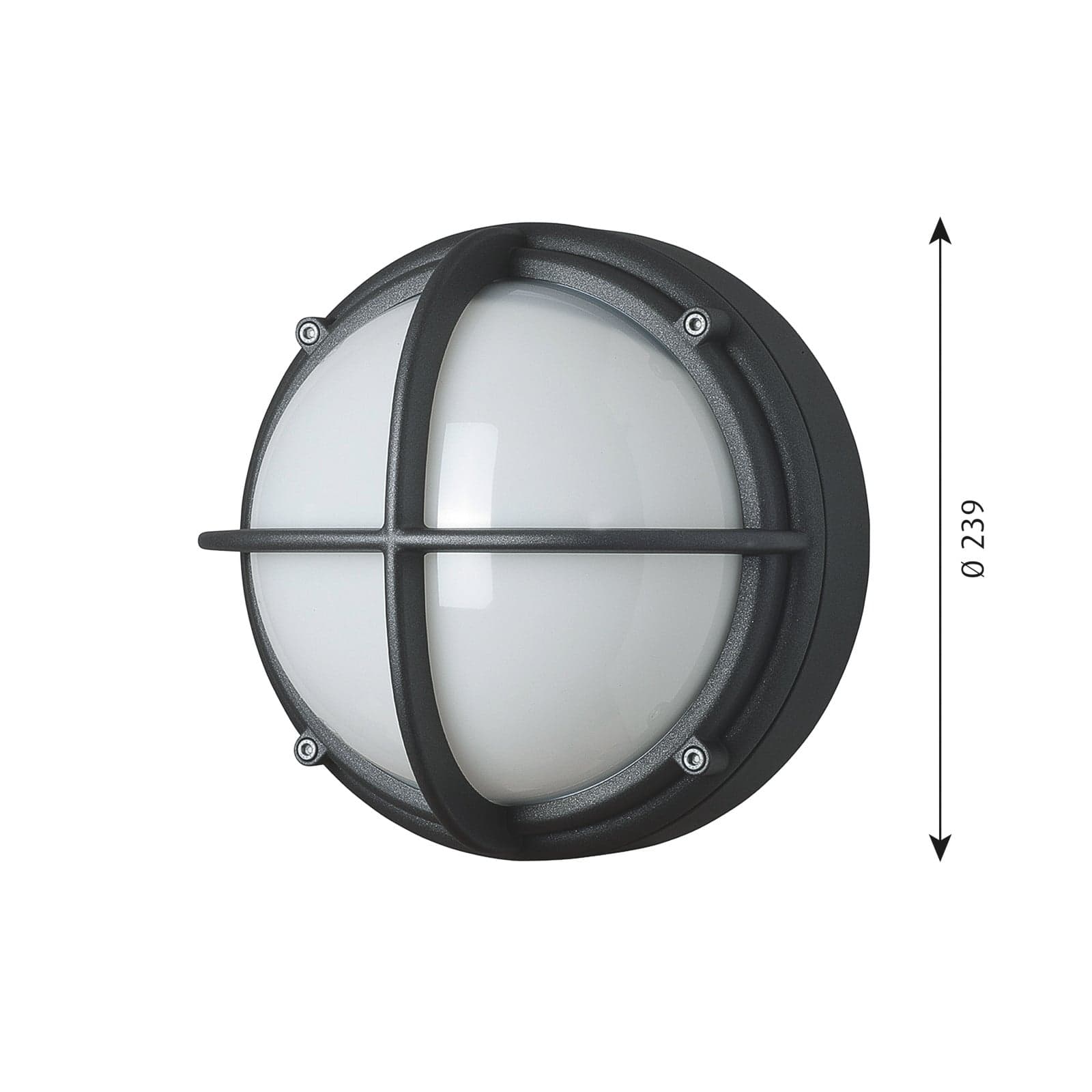 Skot utendørs vegglampe, grafitt/opal, IP66 - Louis Poulsen - Design - Metall - Rund