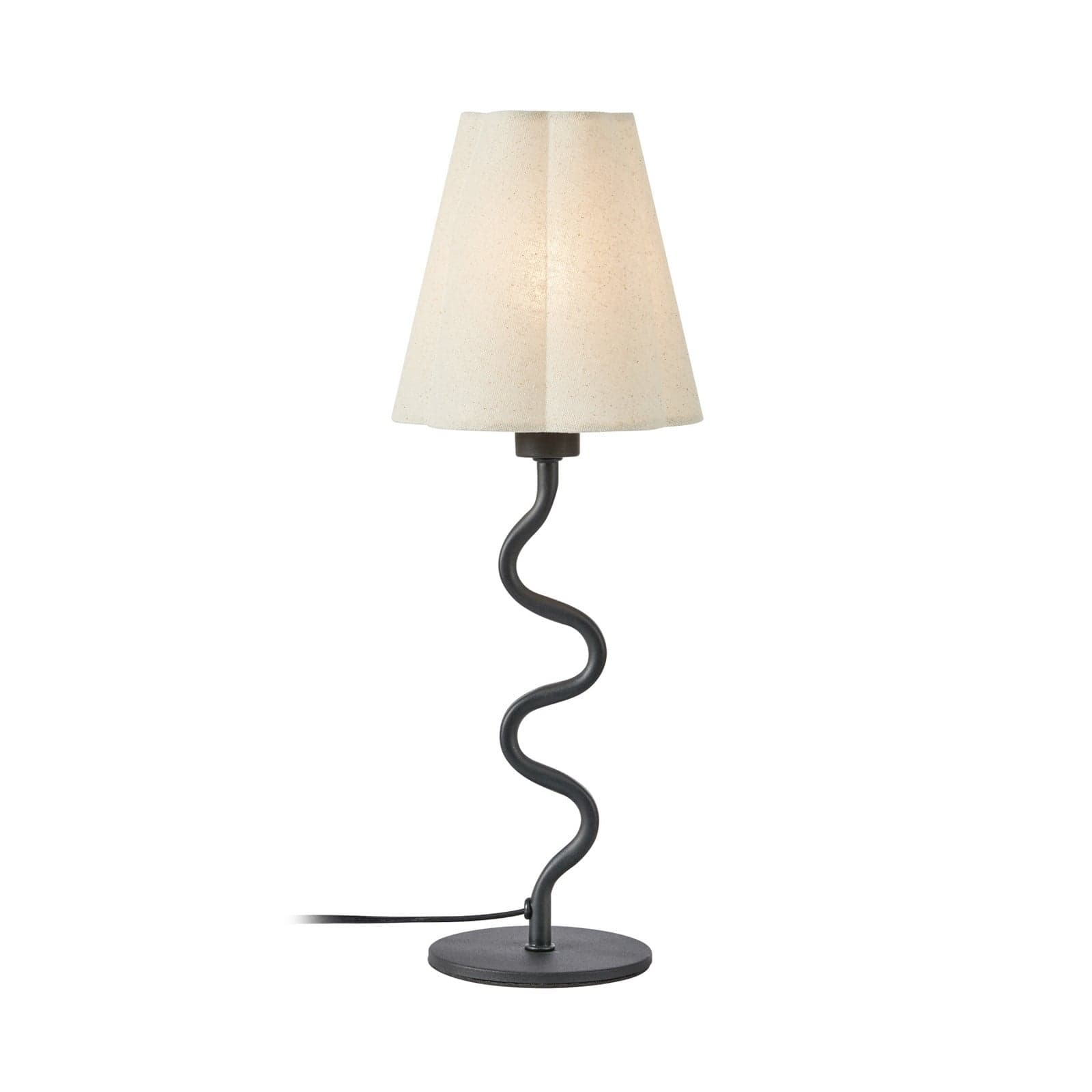 Veya bordlampe, svart/beige, lin, høyde 41 cm, E14 - Markslöjd - Stue - Stoff / Tekstil - Med en lyskilde