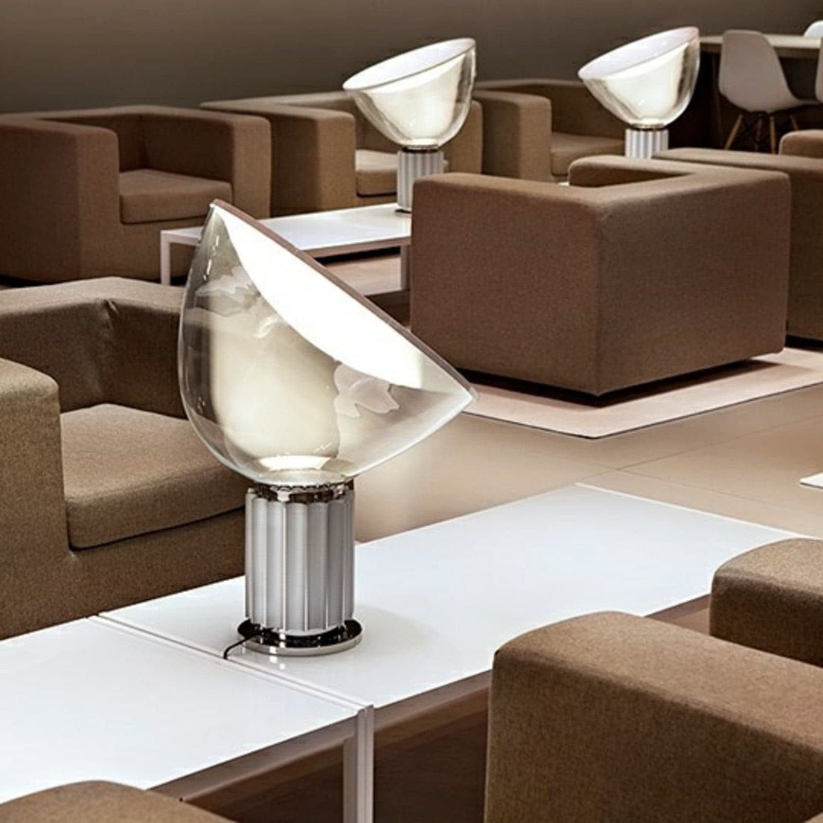 Taccia LED (Glas) Bordlampe Silver - Flos - Stue - Metall