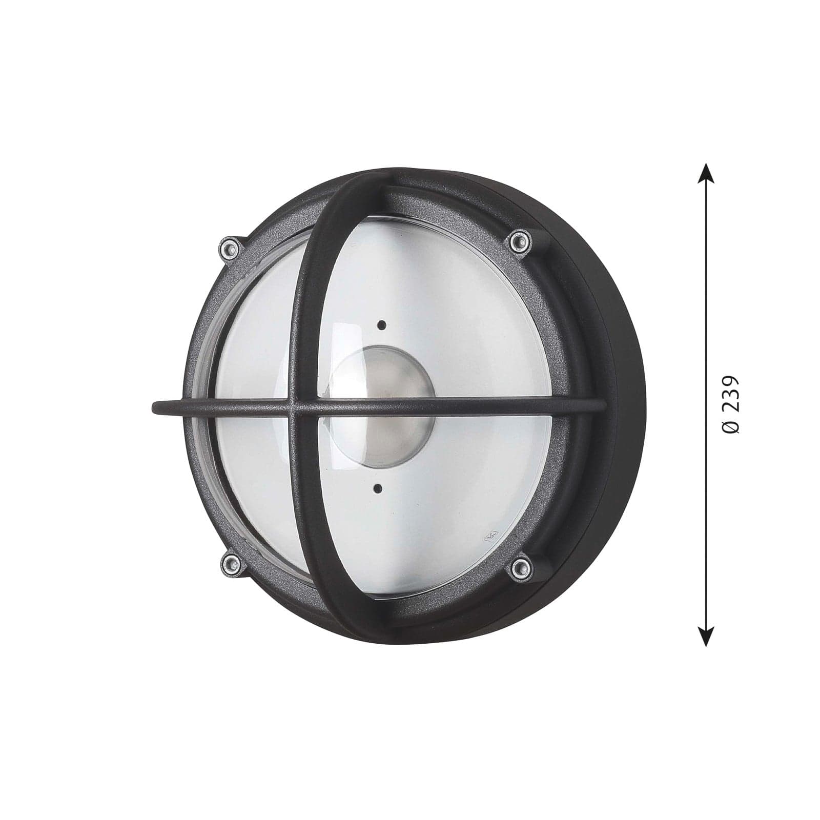 Skot utendørs vegglampe, grafitt/klar, IP66 - Louis Poulsen - Design - Metall - Rund