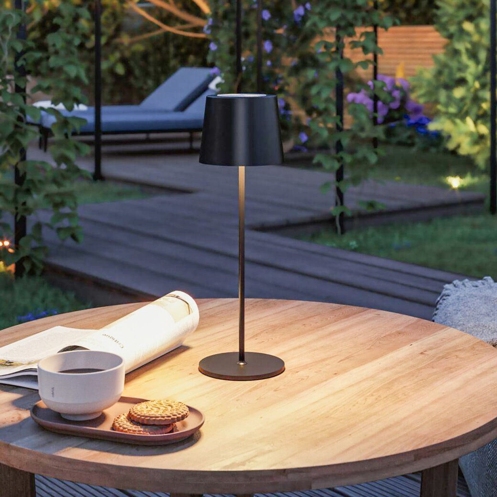 Gilo Portable bordlampe IP44 matt svart - Paulmann - Stue - Moderne - Plast - Med en lyskilde