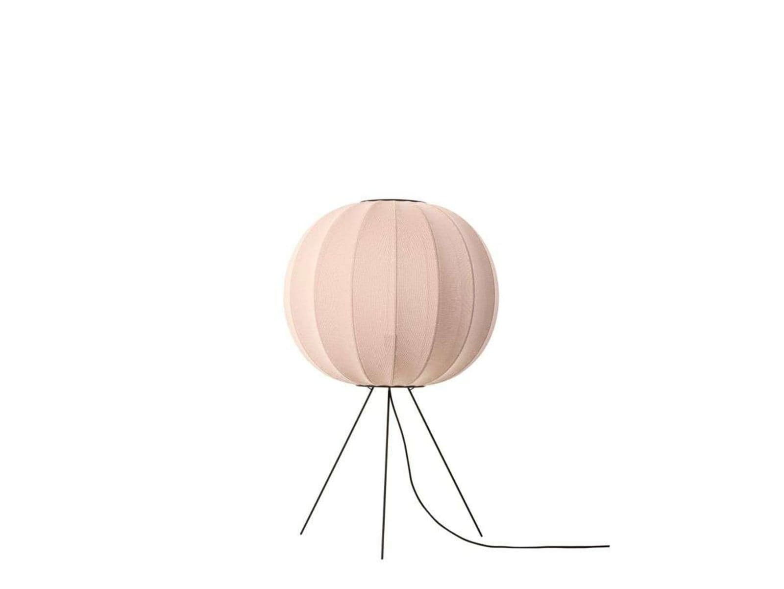 Knit-Wit 60 Round gulvlampe, beige, 100 cm – håndlaget Made By Hand - Stue - Aluminium