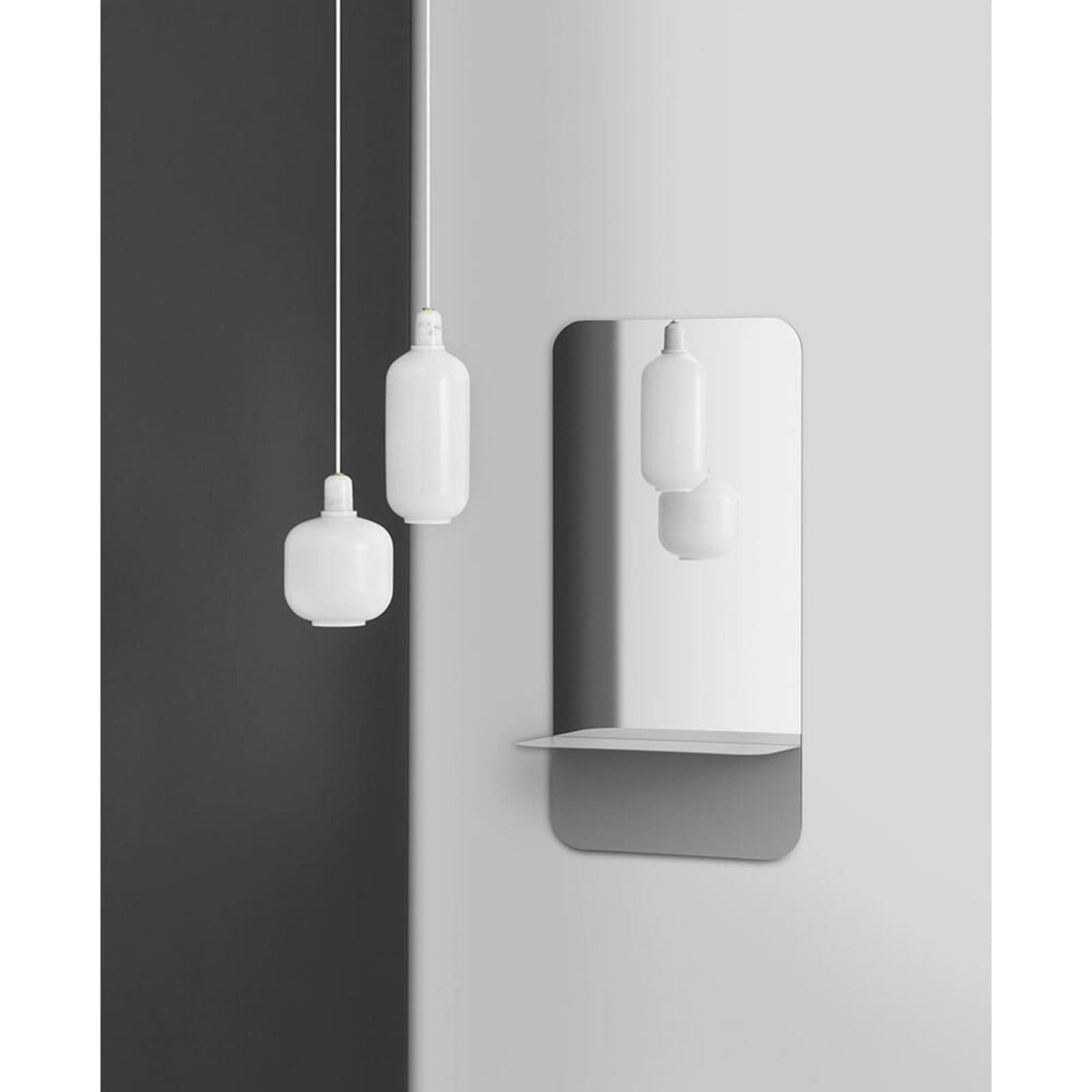 Amp Pendel Large Hvit/Hvit - Normann Copenhagen - Stue - Glass