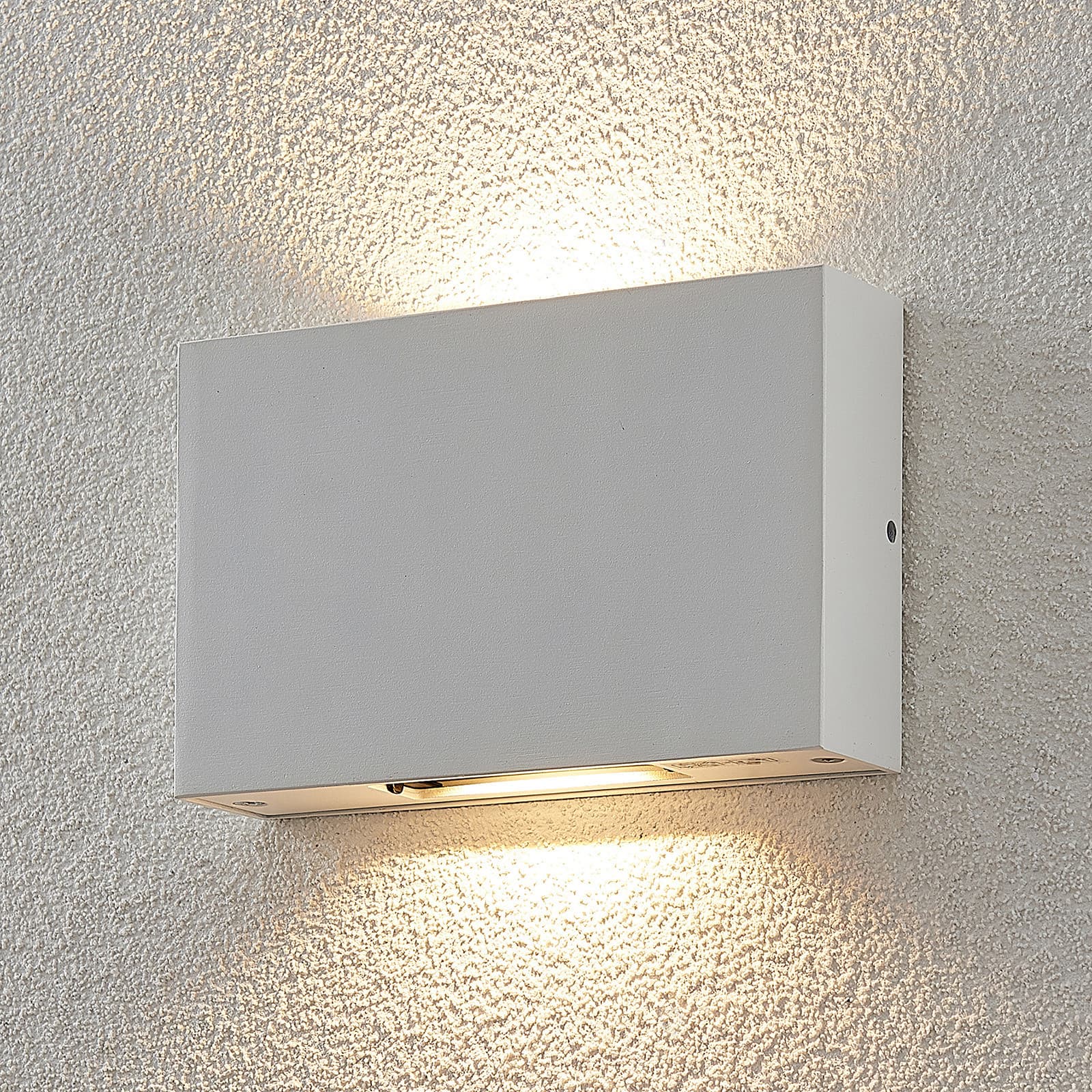 Katla LED Up/Down Utendørs Vegglampe White - Lucande - Moderne - Metall - Kantet